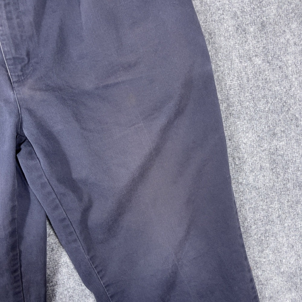 Polo Ralph Lauren Andrew Pant Mens 34 Navy Blue Pleated Chino Trousers Baggy - Picture 8 of 9